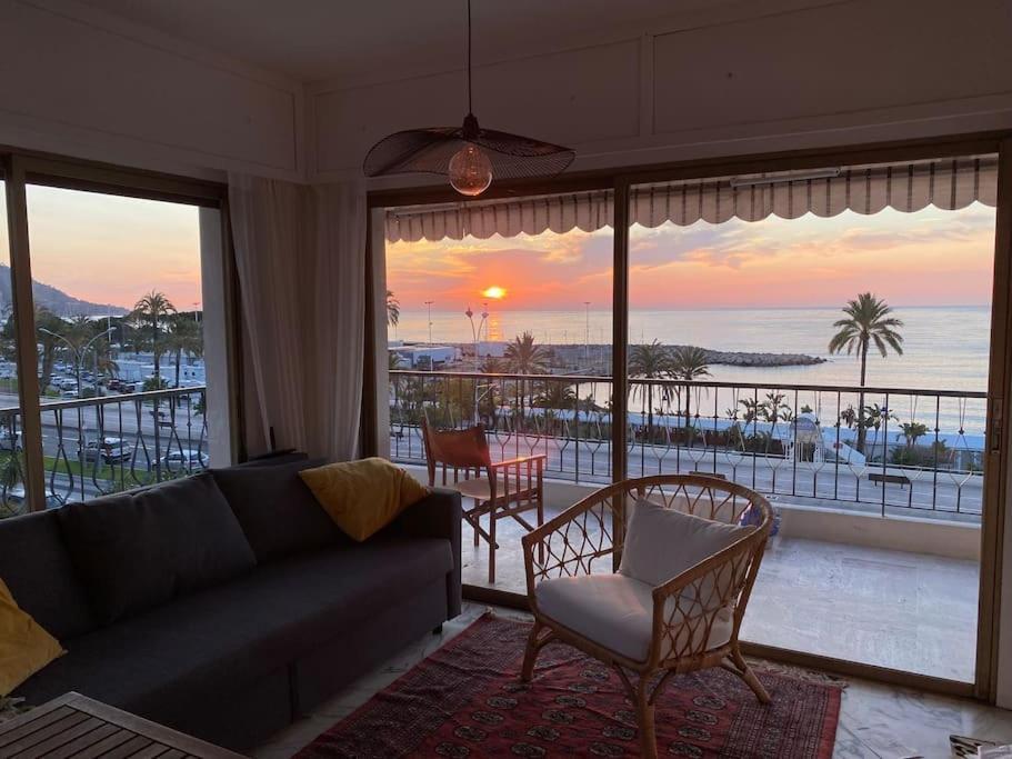 Le Garavan-Vue Mer-Plage-Clim-Terrasse Menton Eksteriør bilde