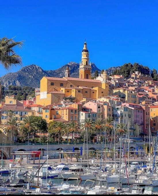 Le Garavan-Vue Mer-Plage-Clim-Terrasse Menton Eksteriør bilde